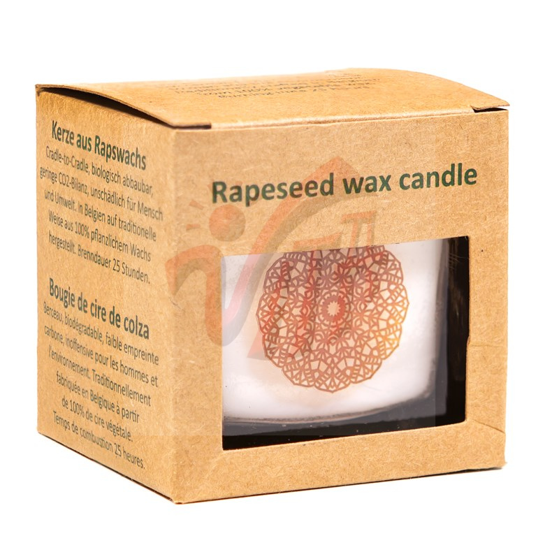 Sandalo Candela profumata in cera di colza - (6 x 6 x 6cm - ± 25 ore)