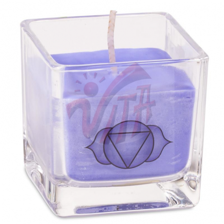 6° Chakra Candela profumata Lavanda & Camomilla in cera di colza