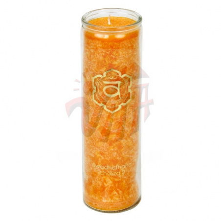2° Chakra Candela stearina al profumo di Cedro, Abete e Rosmarino