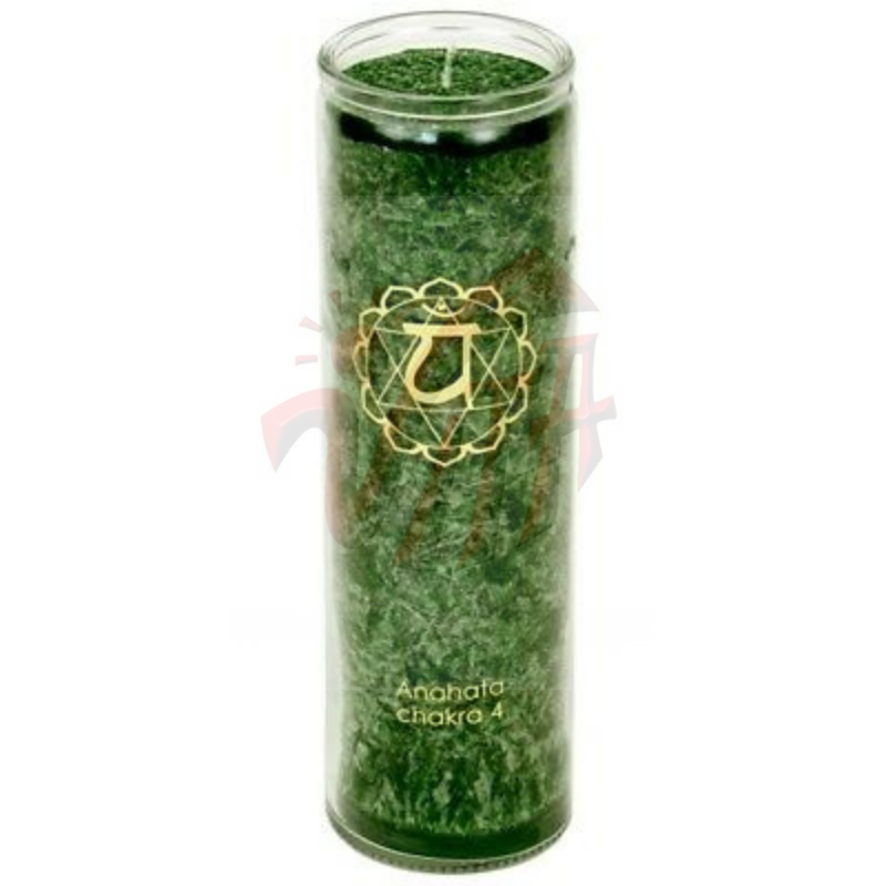 4° Chakra Candela Stearina al profumo di Lavandina, Arancia e Mandarino