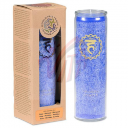 5° Chakra Candela stearina al profumo di Rosa del Marocco e Camomilla