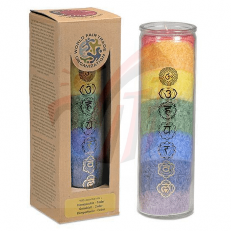 Candela Stearina al Caprifoglio e Cedro - 7 Chakra e Benessere