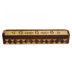 Supporto in legno per bastoncini e coni incenso con contenitore (± 30cm) - 2 Colori 2