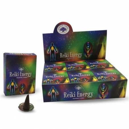 Energia Reiki 10 Coni Incenso Green Tree Reiki Energy Masala