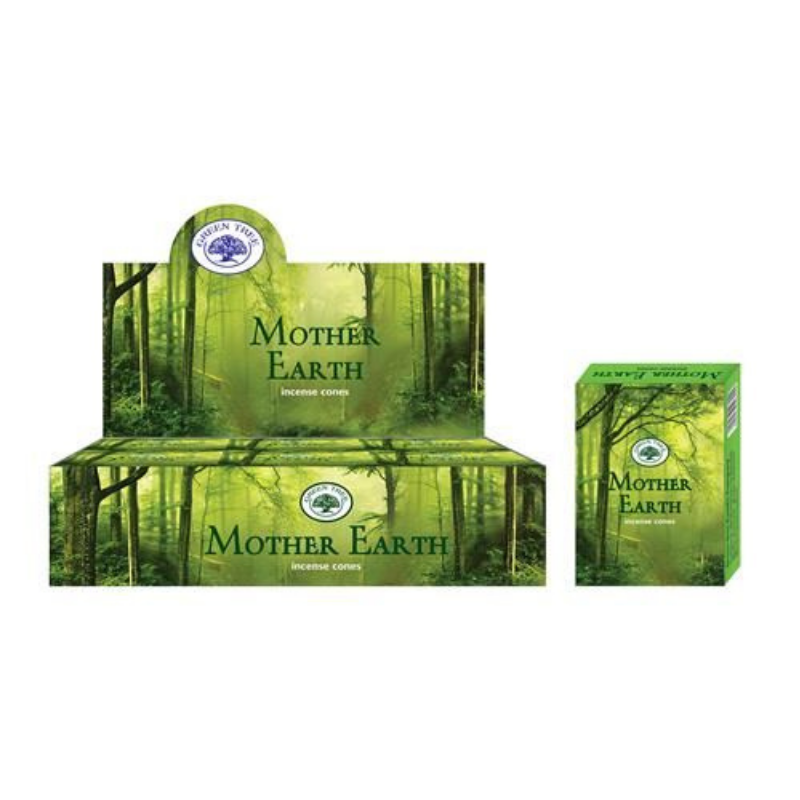 Madre Terra 10 Coni Incenso Green Tree Mother Earth Masala