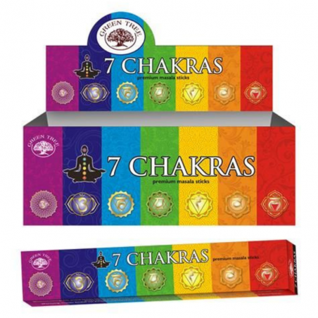 7 Chakra Bastoncini incenso Green Tree Seven Chakra Premium Masala