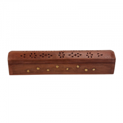 Supporto in legno per bastoncini e coni incenso con contenitore (± 30cm) - Fiori 2
