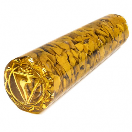 3° Chakra Manipura - Bacchetta da massaggio in Orgonite Avventurina Gialla