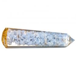 5° Chakra Vishudda - Bacchetta da massaggio in Orgonite Angelite 2