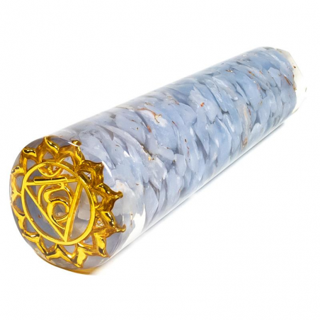 5° Chakra Vishudda - Bacchetta da massaggio in Orgonite Angelite