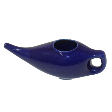 Neti Pot in Ceramica per la pulizia delle cavità nasali - Blu