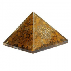 Piramide Orgonite Diaspro Chakra del Plesso Solare - 80 x 80 x 70mm