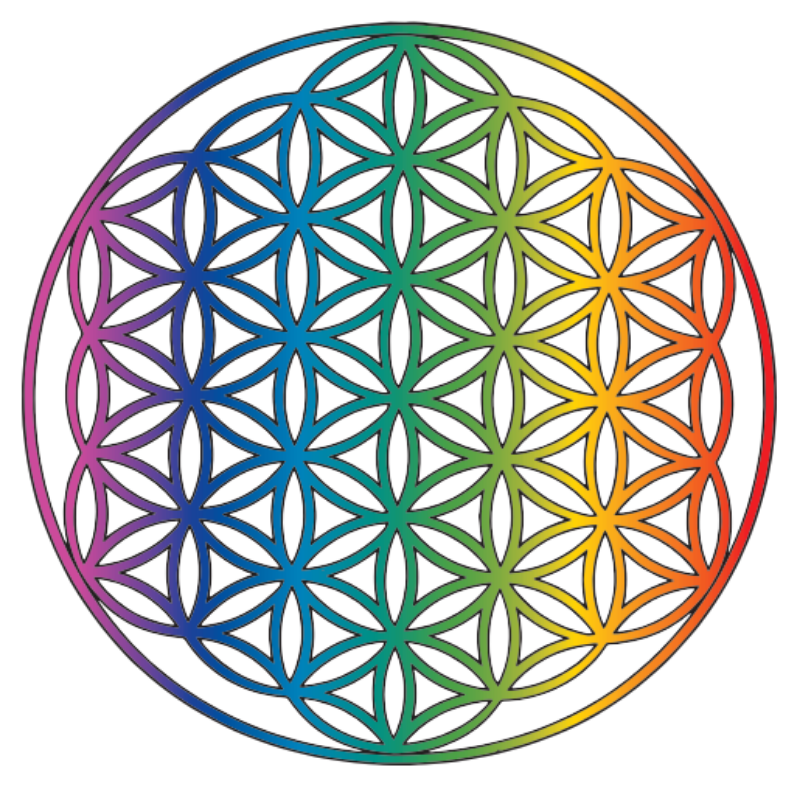 Citrino Orgone Pendente Tondo con Fiore della Vita - 4cm