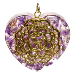 Orgone - Pendente Cuore 7° Chakra - Pietra Dura