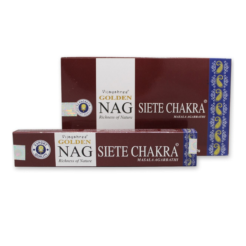 Golden Nag 7 Chakra Incenso Vijayshree - Bastoncini Masala