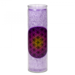 Candela stearina al profumo di Lavanda, Mandarino e Vaniglia - Fiore della Vita 2