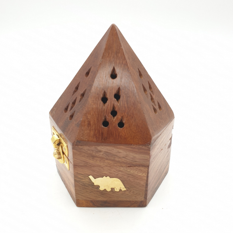 Bruciatore incenso con Elefante – Piramide in legno