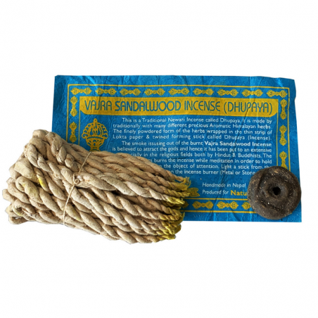 Vajra Sandalwood Dhupaya Incenso in corda Nepalese dell'Himalaya Masala