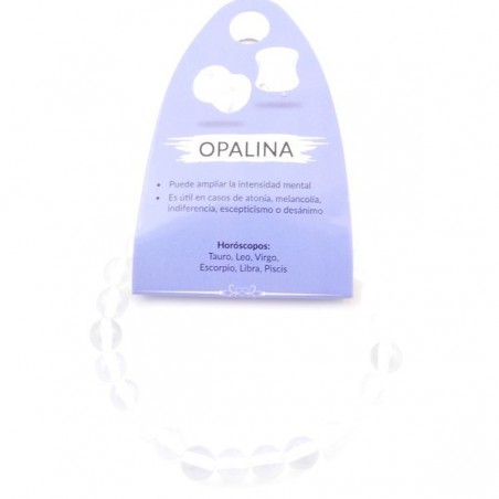Bracciale Opalina perle in Pietra Naturale da 8mm