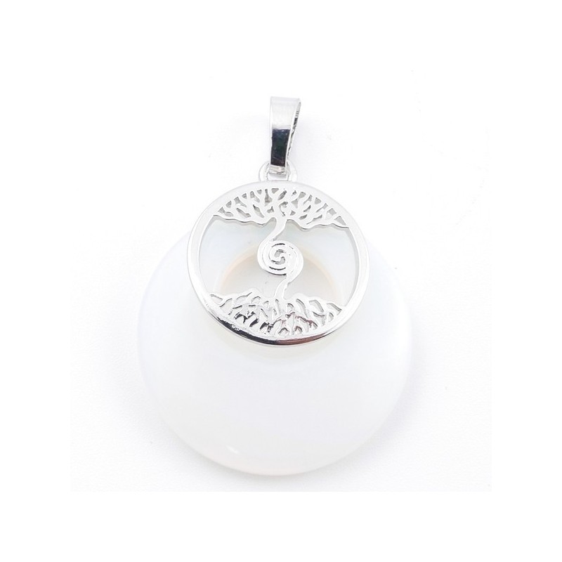 Opalina e Albero della Vita Pendente Pietra Naturale