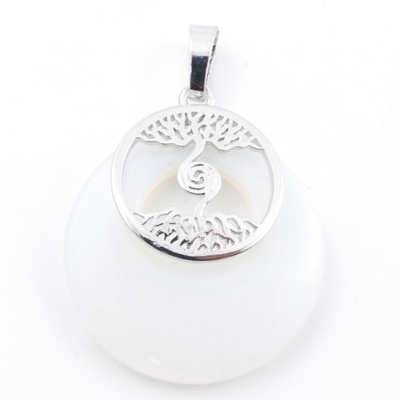 Opalina e Albero della Vita Pendente Pietra Naturale