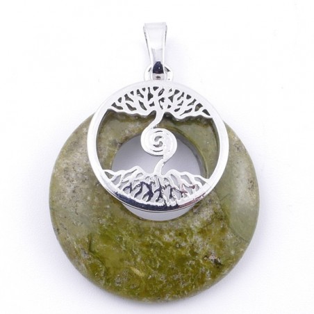 Unakite e Albero della Vita Pendente Pietra Naturale