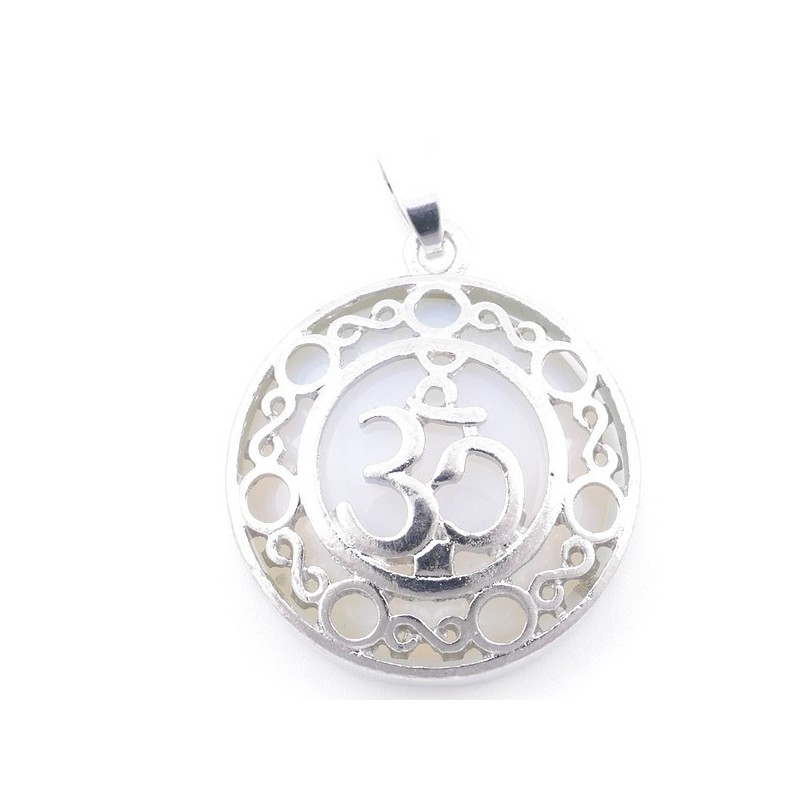 Opalina Pendente Pietra Naturale con Simbolo Om