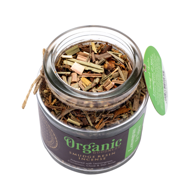 Lemongrass e Spezie Resina Smudge Song of India Organic Goddness