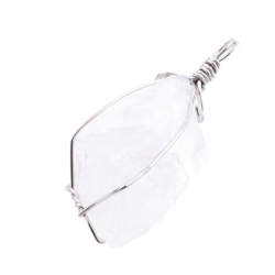 Quarzo Bianco o Latteo Pendente Pietra Naturale Grezza - (± 3cm)