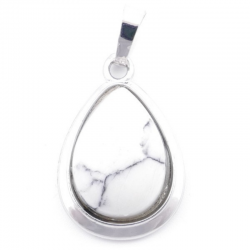 Pendente Howlite Pietra Naturale - Lacrima