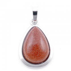 Pendente Avventurina Dorata Pietra Naturale - Lacrima