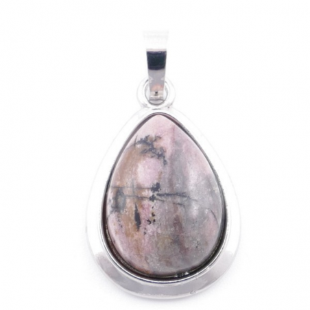 Pendente Rodonite Pietra Naturale - Lacrima - (27 x 18mm)