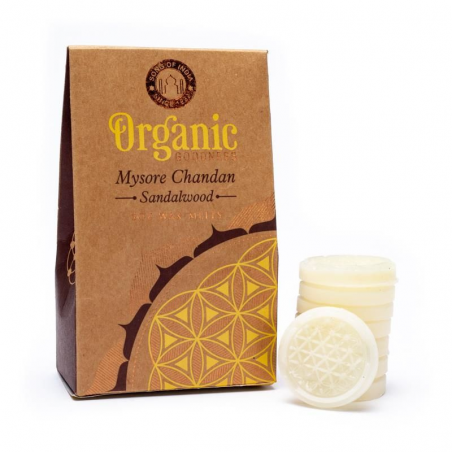 Chandan Sandalo Cere di Soia Profumate Organic Goodness - Song of India
