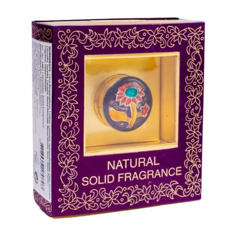 Orchidea Profumo Solido Song of India in boccetta cloisonné di ottone