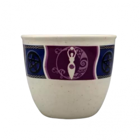 Ciotola Brucia Smudge in Ceramica decorata a Mano (9 x 7,5cm) - Dea