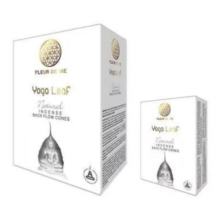 Foglia Yoga 10 Coni Incenso a riflusso Fleur de Vie Backflow Yoga Leaf