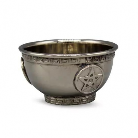 Ciotola Brucia incenso tibetana Argentata - Pentacolo