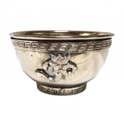 Ciotola Brucia incenso tibetana Argentata - Om