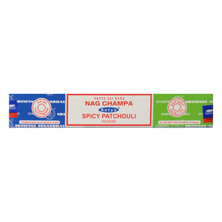 Spicy Patchouli & Nag Champa Bastoncini incenso Combo Satya Masala