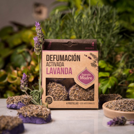 Lavanda - 4 Pastillas Smudge 100% Erbe Naturali - Sagrada Madre