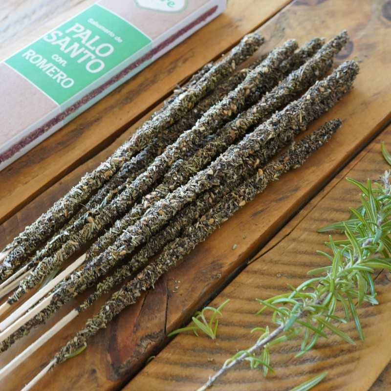 Palo Santo & Rosmarino - 8 Bastoni Smudge 100% Naturali - Sagrada Madre