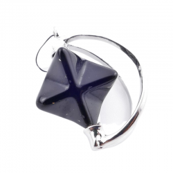 Merkaba Onice Pendente Pietra Naturale con Mezza Luna