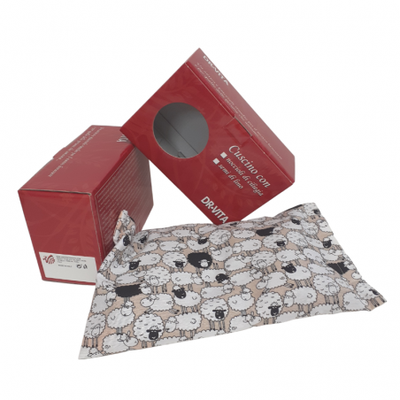 Cuscino con semi di lino - (32 x 19cm) - (650 - 780gr.) - Pecorelle