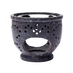 Brucia Essenze in Pietra Ollare Grigio – 9 cm