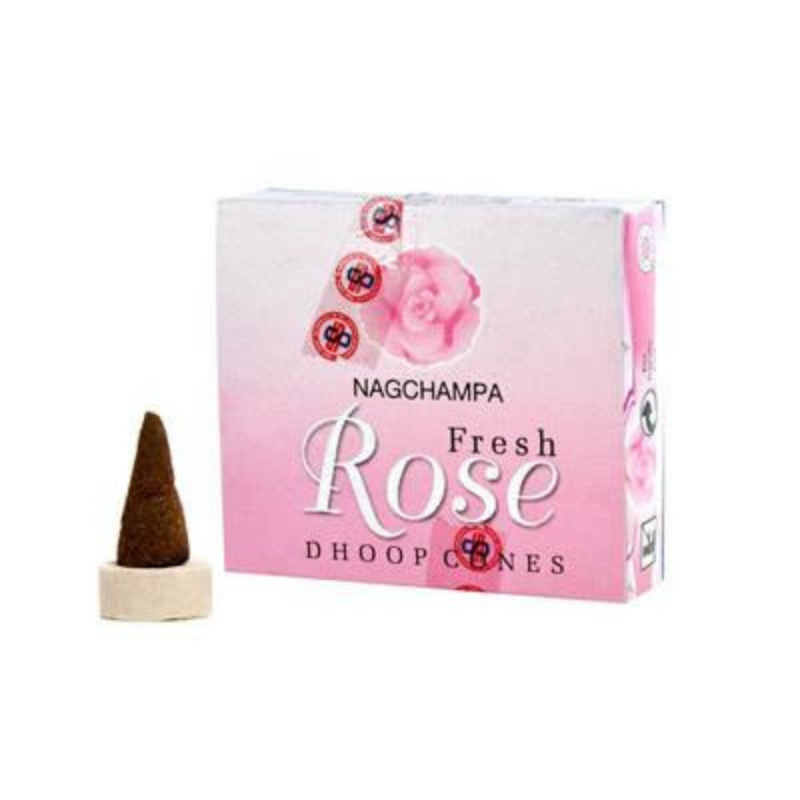 Rosa Fresca Coni Dhoop Incenso Satya Nag Champa Masala