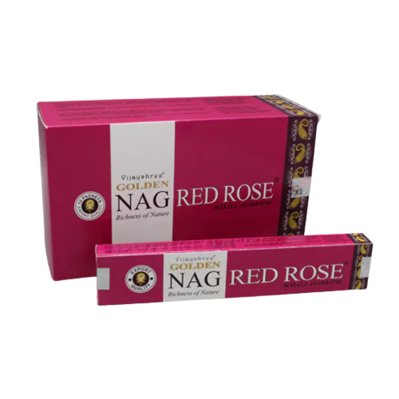 Incenso Golden Nag Rosa Rossa 20 Bastoncini – Fragranza Dolce e Florea