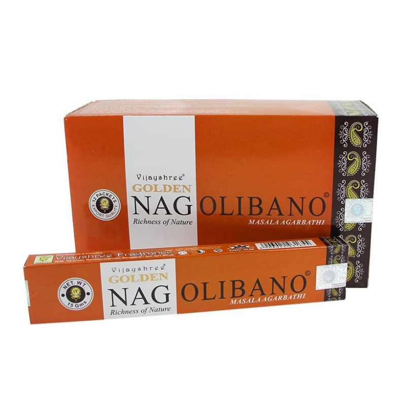 Incenso Golden Nag Olibano Bastoncini – Fragranza di Olibano Naturale