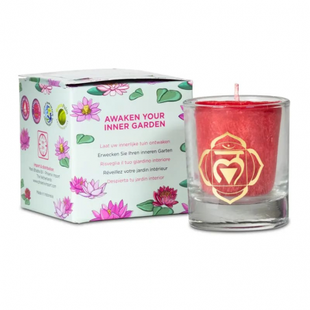 1° Chakra Candela profumata alla Stearina e Cocco - Mūlādhāra