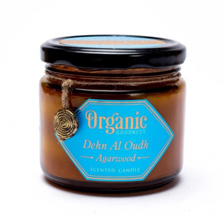 Candela profumata Agarwood Cera di Soia Song of India Organic Goodness - (± 55 ore - 200gr.)