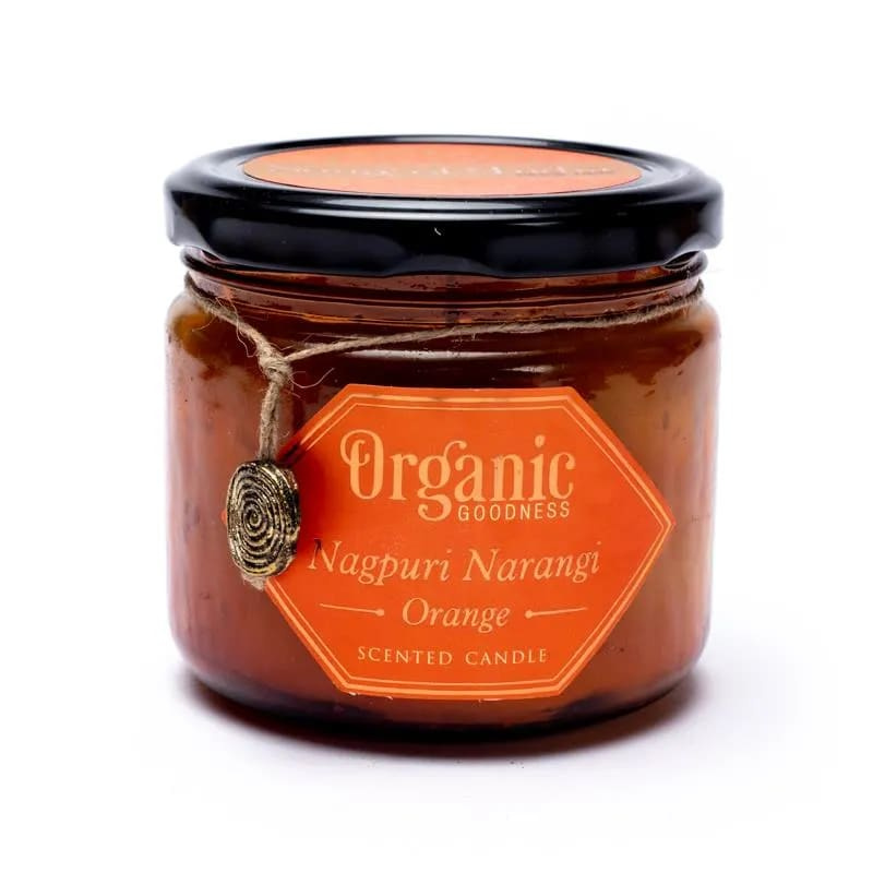 Candela profumata Arancio Cera di Soia Song of India Organic Goodness - (± 55 ore - 200gr.)